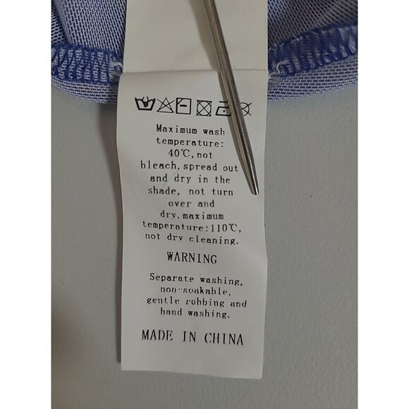 Mukzin Sheer Top Women's Size Small Blue Long Sleeves Tags Attached - Picture 10 of 12